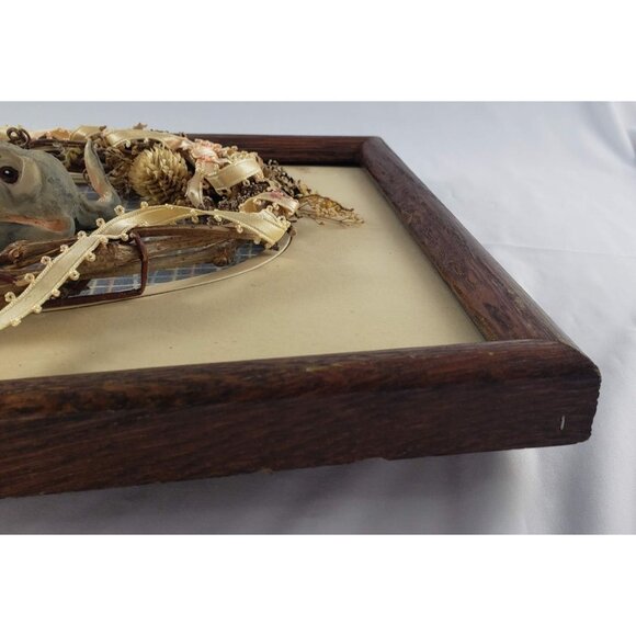 Vintage Anna Moncrief Collection Bunny Rabbit Framed 3D Art - Picture 4 of 7